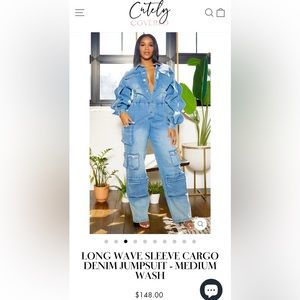 Cutely Covered Brand, Size Medium (8-10). Medium wash (New with tag)